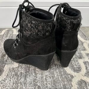 Fergalicious Wedge Lace Up Boots
